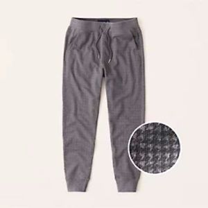 Houndstooth Fleece Joggers